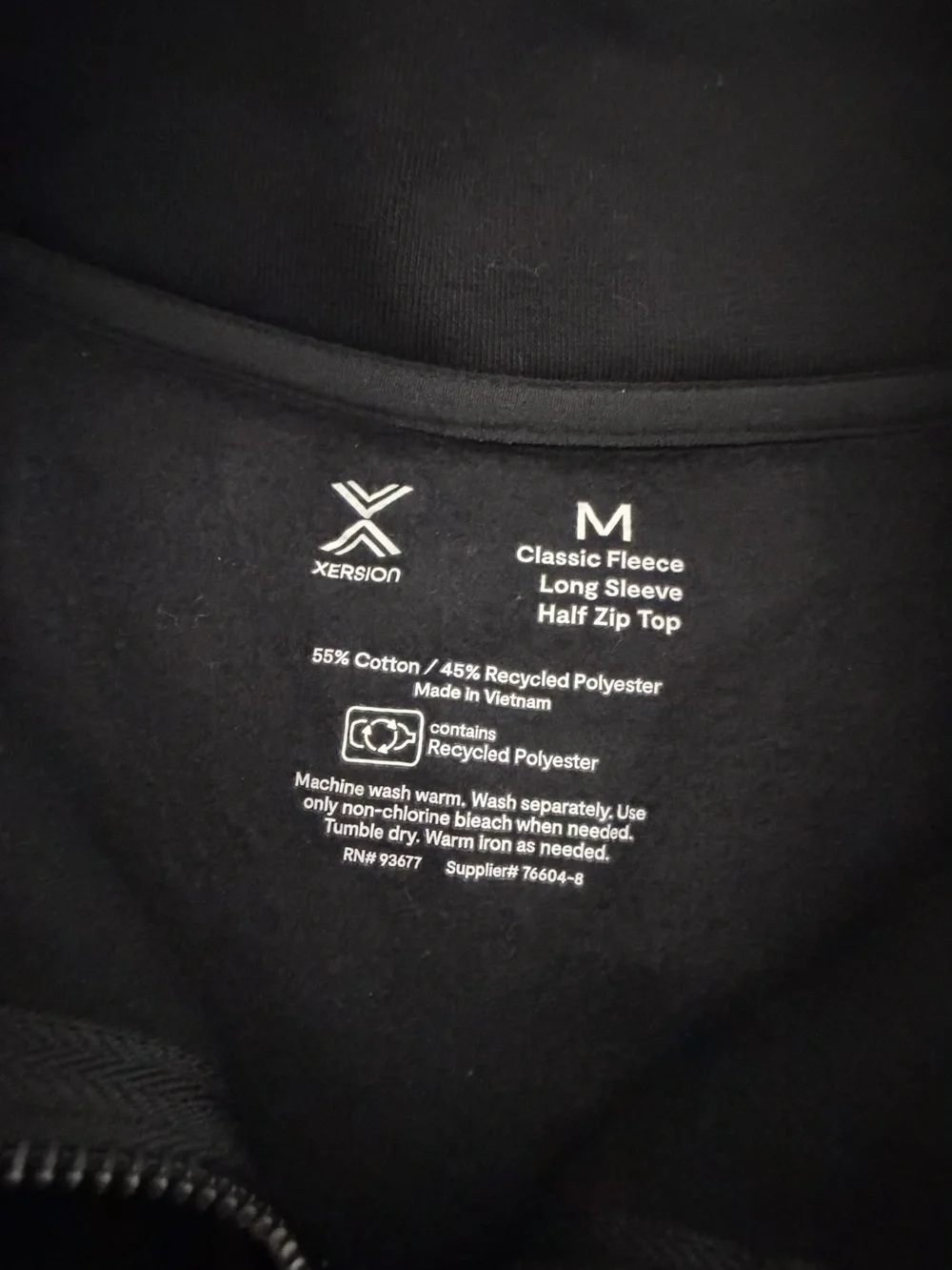 Xersion Black Half-Zip Mock Neck Sweater